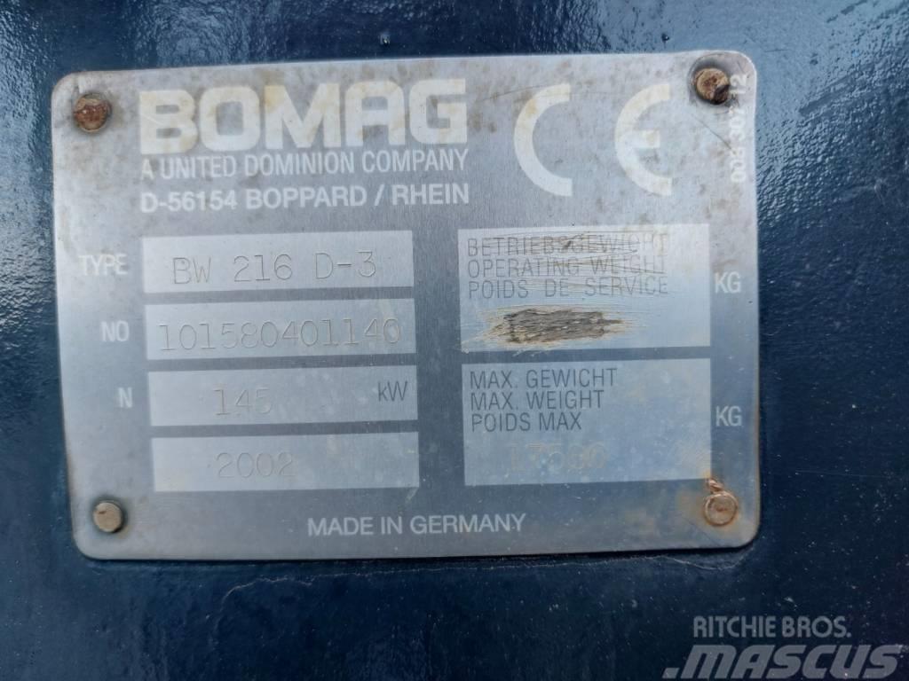 Bomag BW 216 D-3 Vienvalča grunts veltņi