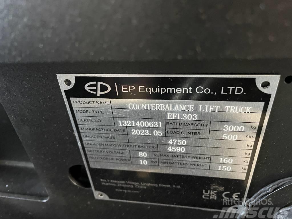 EP EFL303, Triplex, 4800mm, Vollkabine, Lithium Elektriskie iekrāvēji