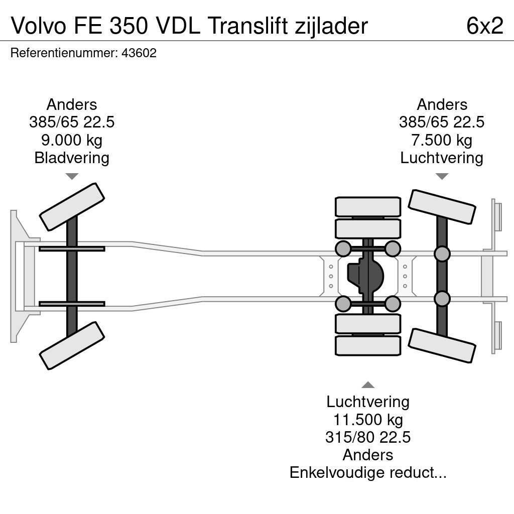 Volvo FE 350 VDL Translift zijlader Atkritumu izvešanas transports