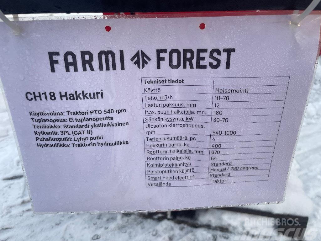 Farmi Forest CH18 Koksnes šķeldotāji