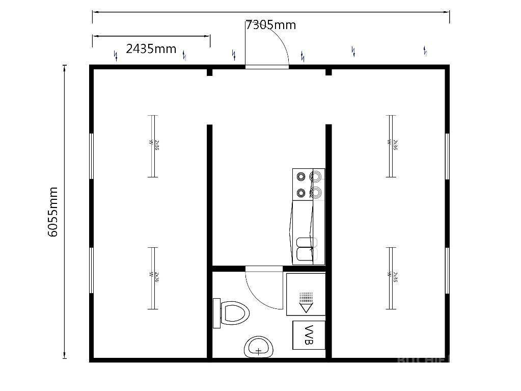  Beg. Bostadsmoduler med kök och toalett Obj 11013 Celtniecības moduļi