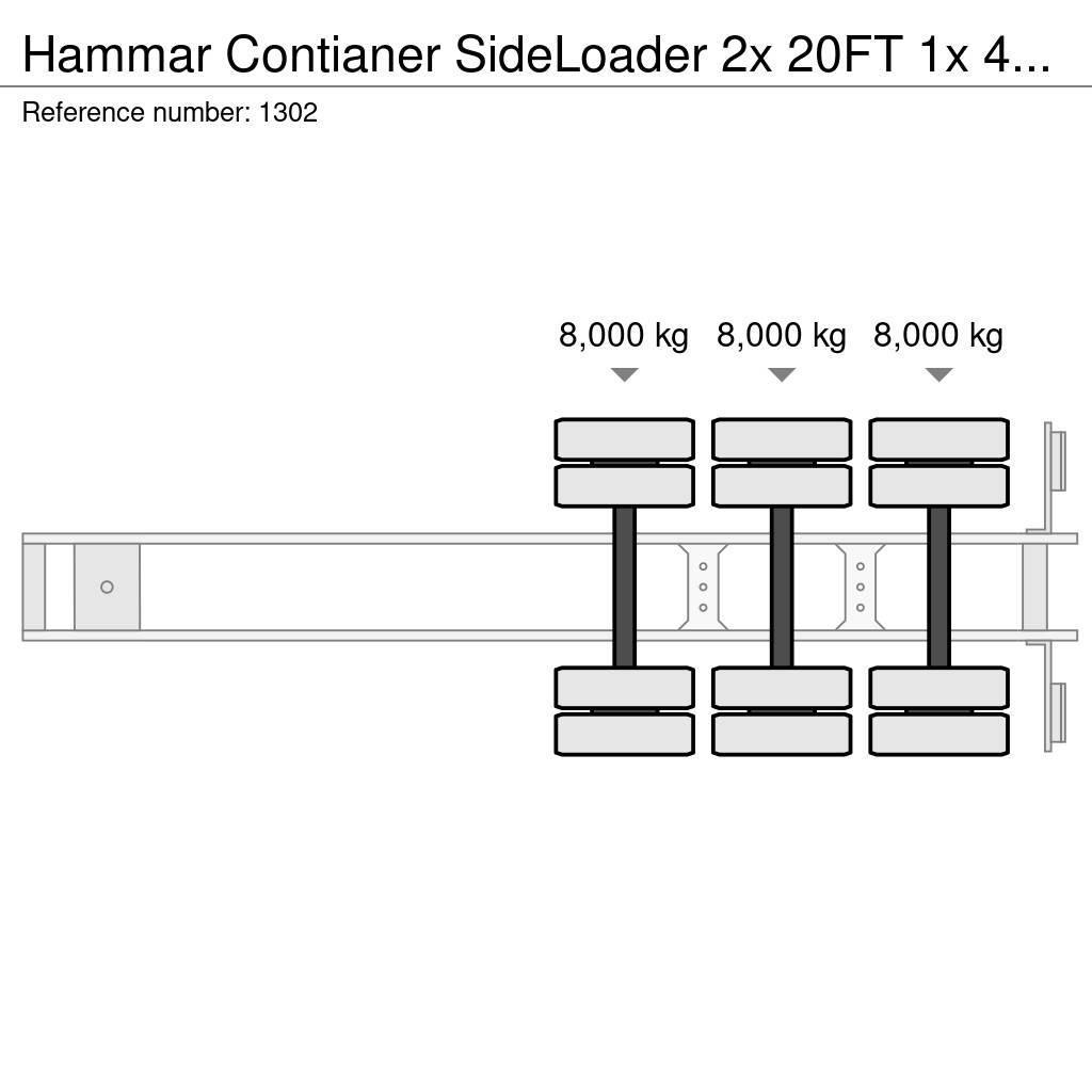 Hammar Contianer SideLoader 2x 20FT 1x 40FT Konteinertreileri