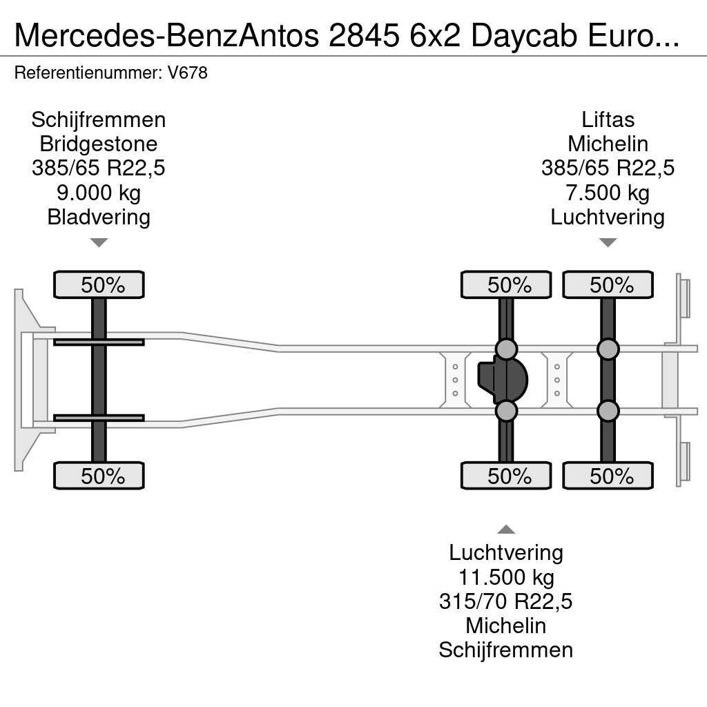 Mercedes-Benz Antos 2845 6x2 Daycab Euro6 - Haakarm 21T - Lift-A Treileri ar āķi