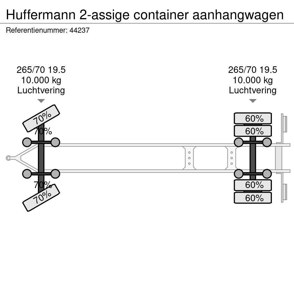 Hüffermann 2-assige container aanhangwagen Konteineriekrāvēji