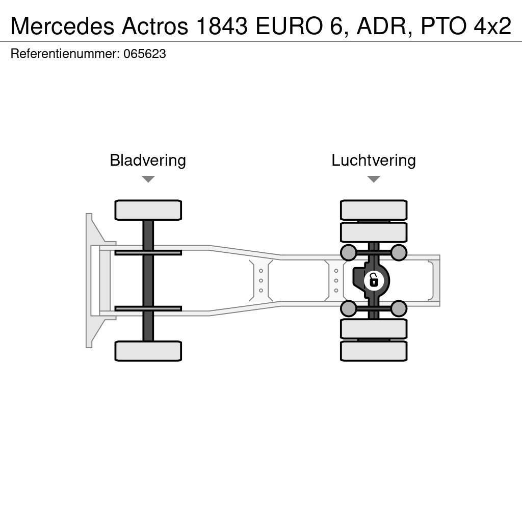Mercedes-Benz Actros 1843 EURO 6, ADR, PTO Vilcēji