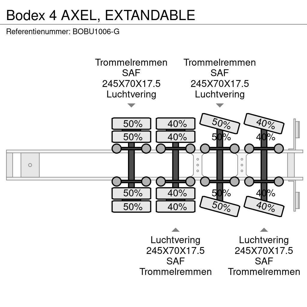 Bodex 4 AXEL,  EXTANDABLE Zemie treileri
