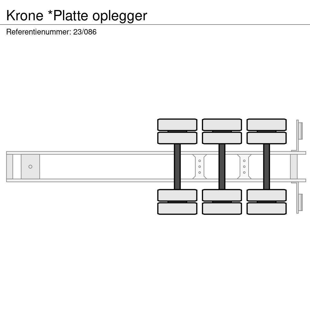 Krone *Platte oplegger Tents treileri