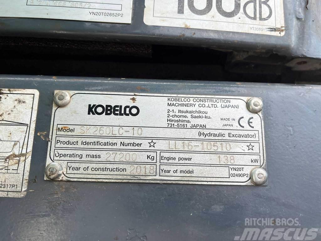 Kobelco SK 260 LC-10 2 BUCKETS / AC / CENTRAL LUBRICATION Kāpurķēžu ekskavatori