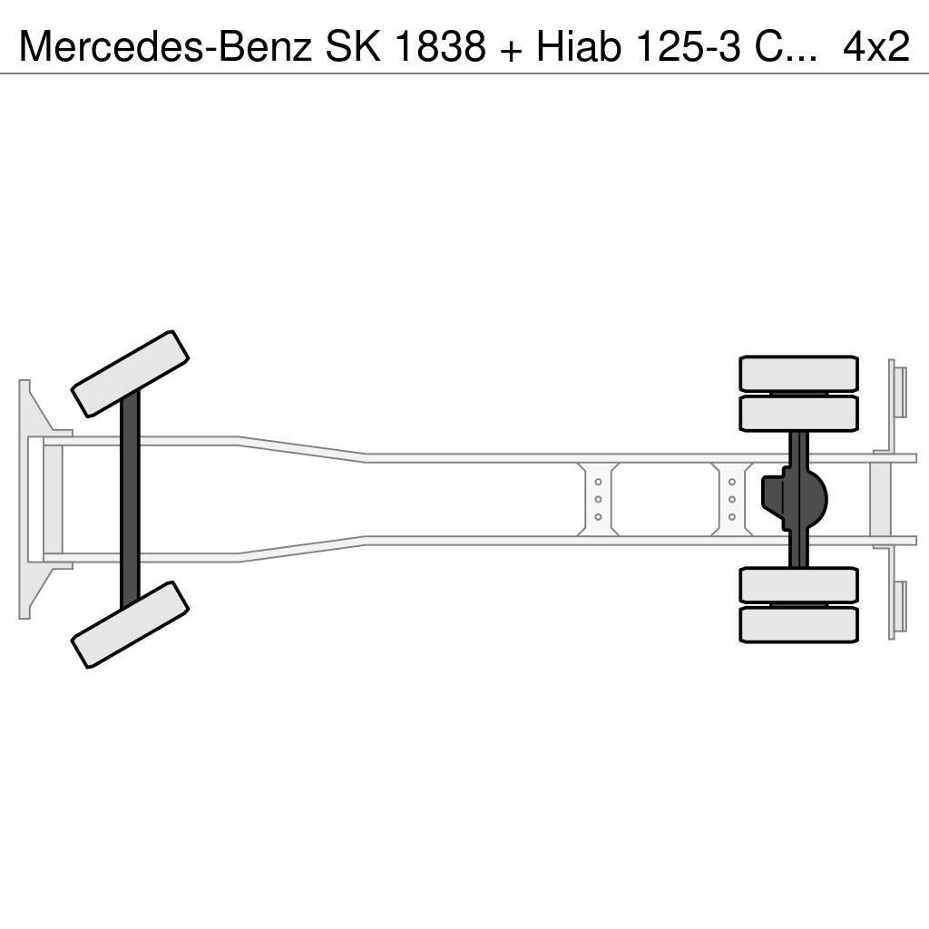 Mercedes-Benz SK 1838 + Hiab 125-3 Crane Visurgājēji celtņi