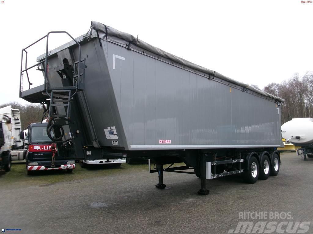 Kempf Tipper trailer alu 55.5 m3 + tarpaulin Piekabes pašizgāzēji