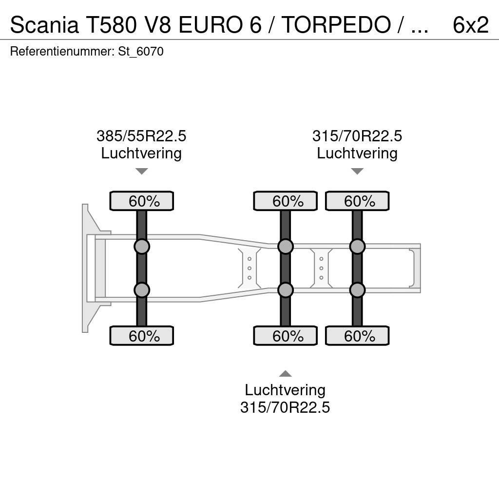 Scania T580 V8 EURO 6 / TORPEDO / HAUBER / SHOW TRUCK Vilcēji