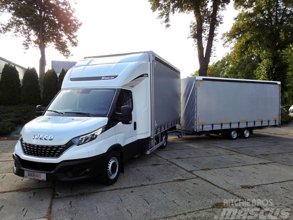 Iveco DAILY SET TARPAULIN WITH BLYSS TRAILER  18 PALLETS Furgons