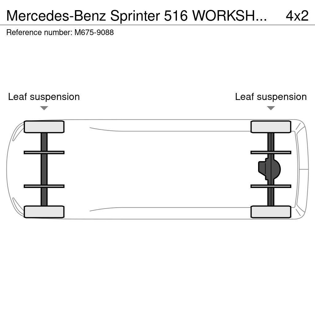 Mercedes-Benz Sprinter 516 WORKSHOP EQUIPMENT / BOX L=4559 mm Preču pārvadāšanas furgoni