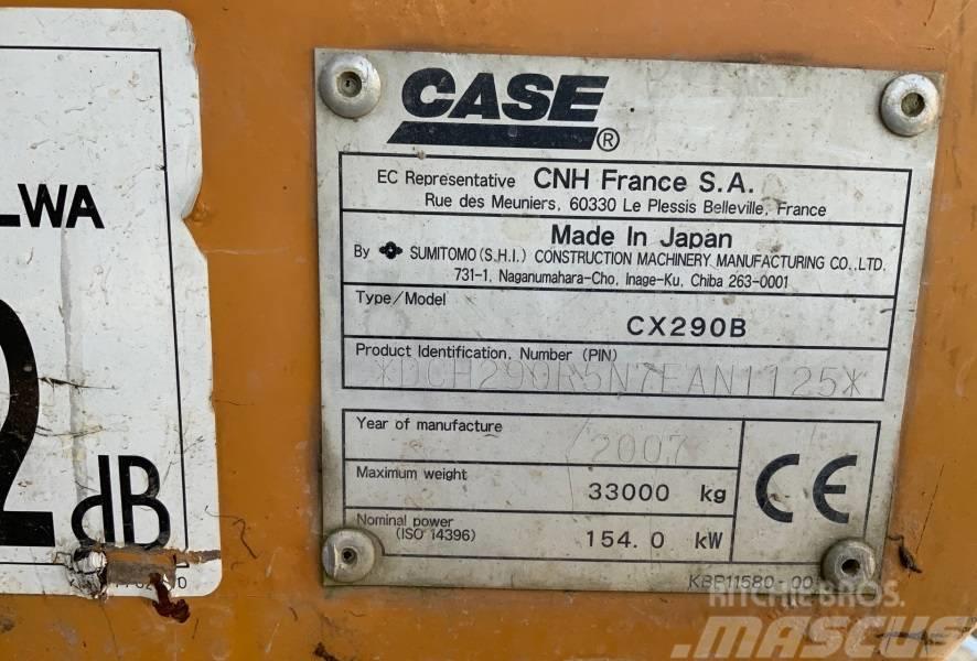CASE CX 290 B + ROTOTILT Kāpurķēžu ekskavatori