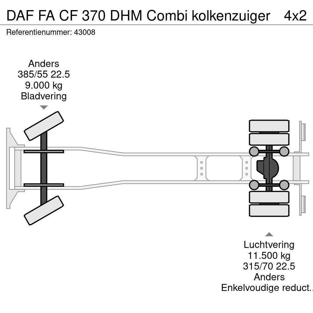 DAF FA CF 370 DHM Combi kolkenzuiger Kombinētās vakumsūkņa mašīnas