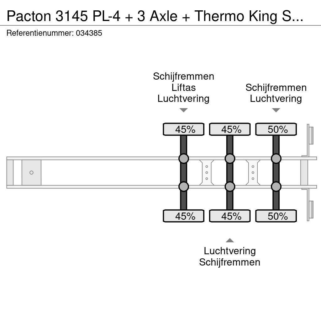 Pacton 3145 PL-4 + 3 Axle + Thermo King SMX SR Piekabes ar temperatūras kontroli