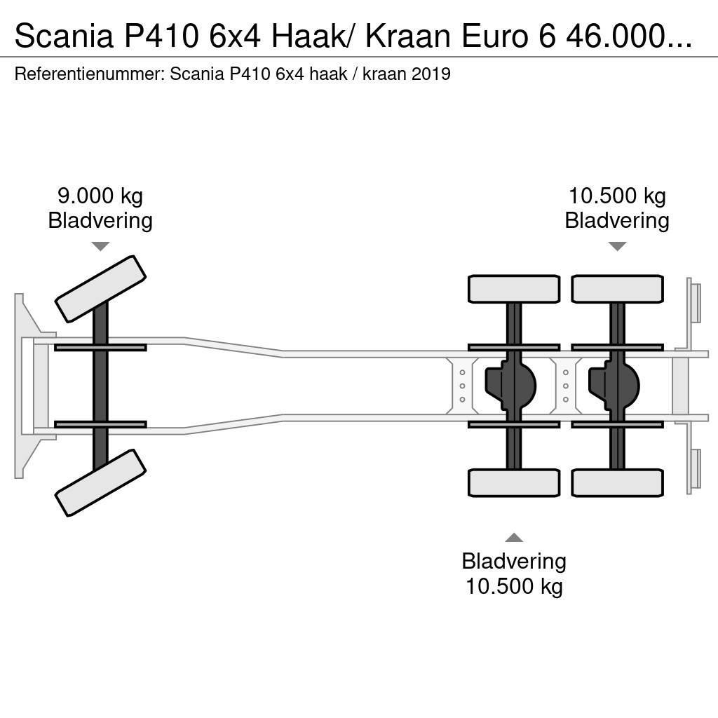 Scania P410 6x4 Haak/ Kraan Euro 6 46.000km ! Retarder Treileri ar āķi