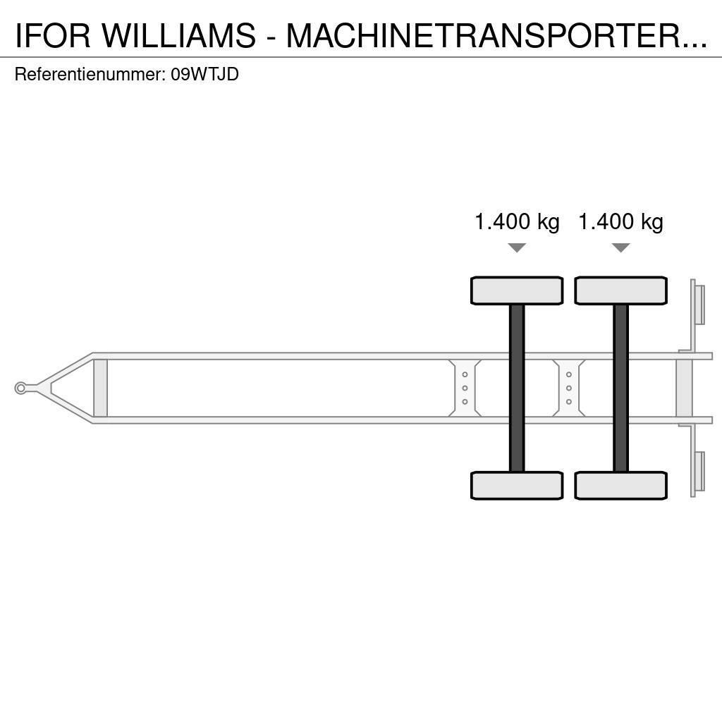 Ifor Williams - MACHINETRANSPORTER TRAILER AANHANGER MARGE Platformas/izkraušana no sāniem