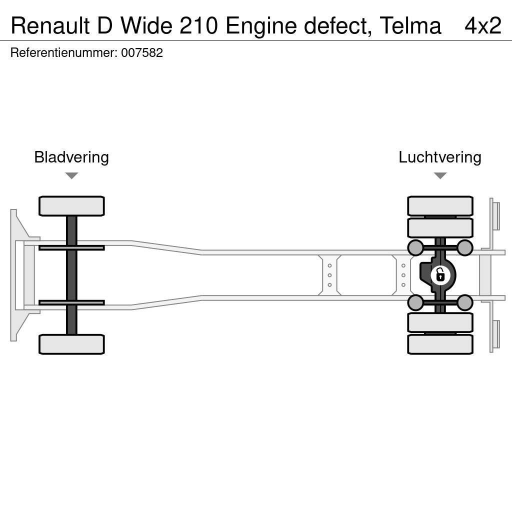 Renault D Wide 210 Engine defect, Telma Platformas/izkraušana no sāniem