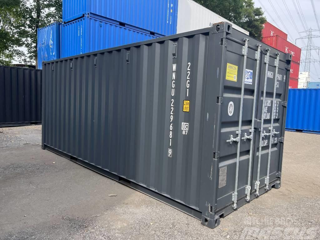  20' DV Lagercontainer ONE WAY Seecontainer/RAL7016 Uzglabāšanas konteineri