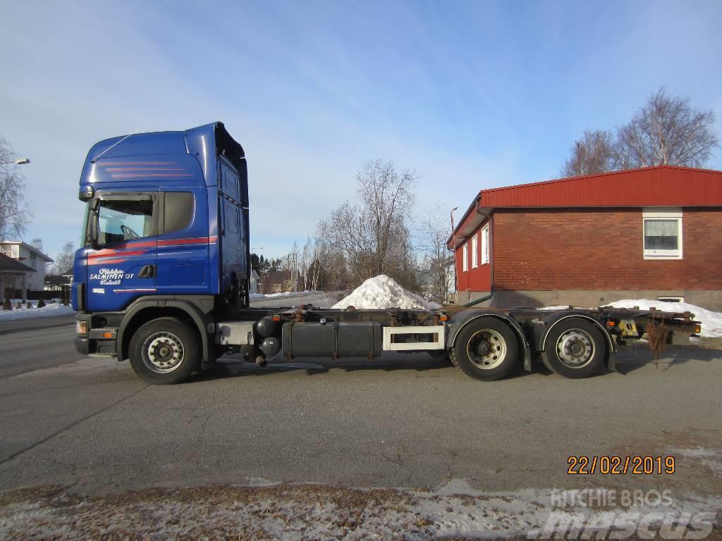 Scania R 124 LB 6X2 4700 Smagās mašīnas ar konteineriem