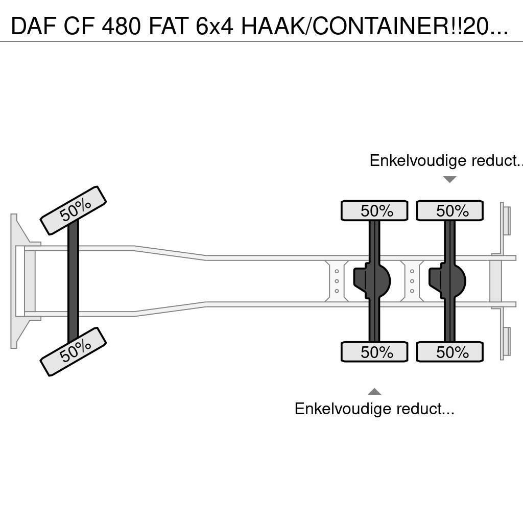 DAF CF 480 FAT 6x4 HAAK/CONTAINER!!2021!!34dkm!! Treileri ar āķi