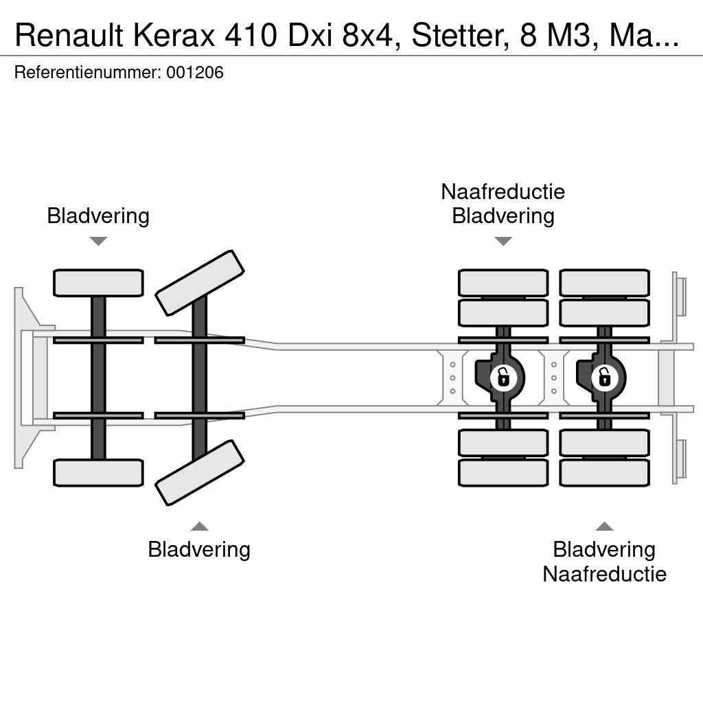 Renault Kerax 410 Dxi 8x4, Stetter, 8 M3, Manual, Steel Su Betonvedēji