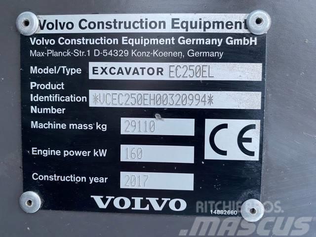 Volvo EC250EL Kāpurķēžu ekskavatori