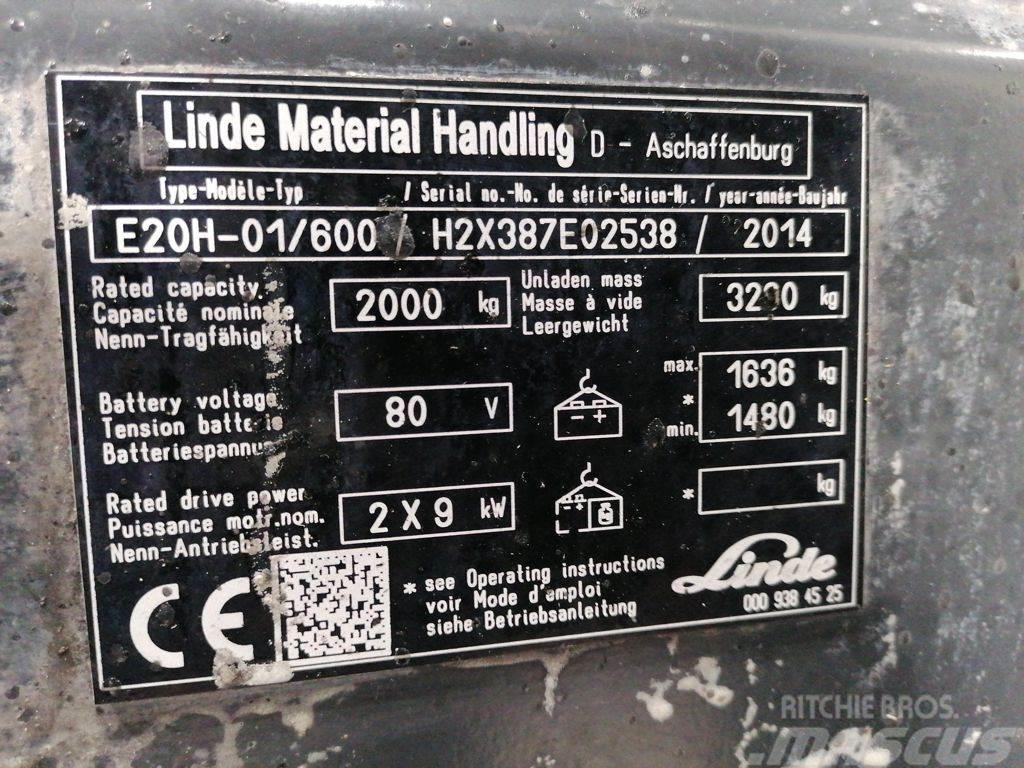 Linde E20H-01/600 Elektriskie iekrāvēji