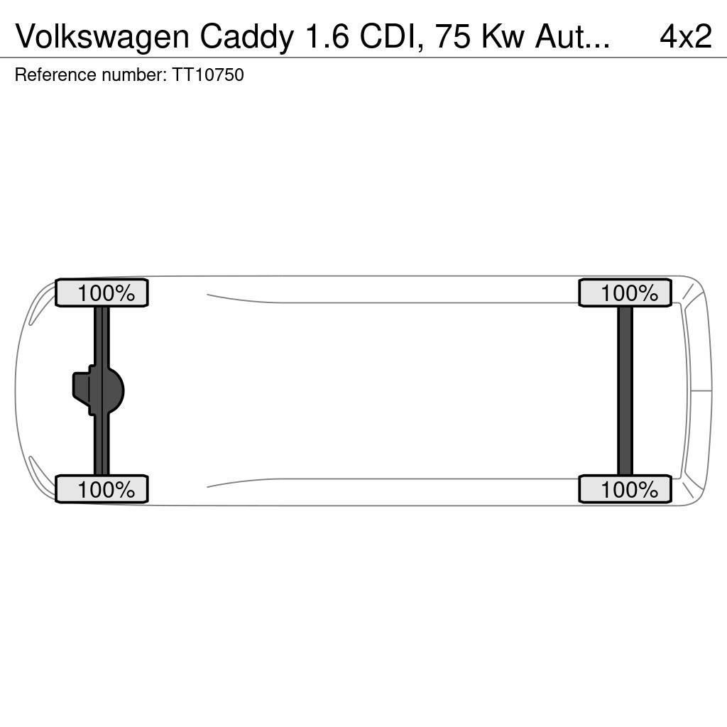 Volkswagen Caddy 1.6 CDI, 75 Kw Automatic, Navigatie, Airco, Preču pārvadāšanas furgoni