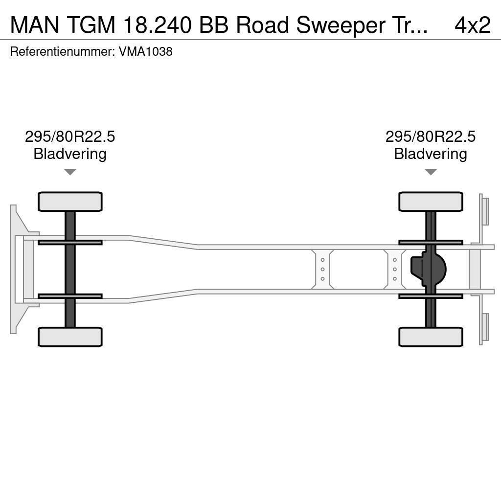 MAN TGM 18.240 BB Road Sweeper Truck (3 units) Ielu tīrāmās mašīnas