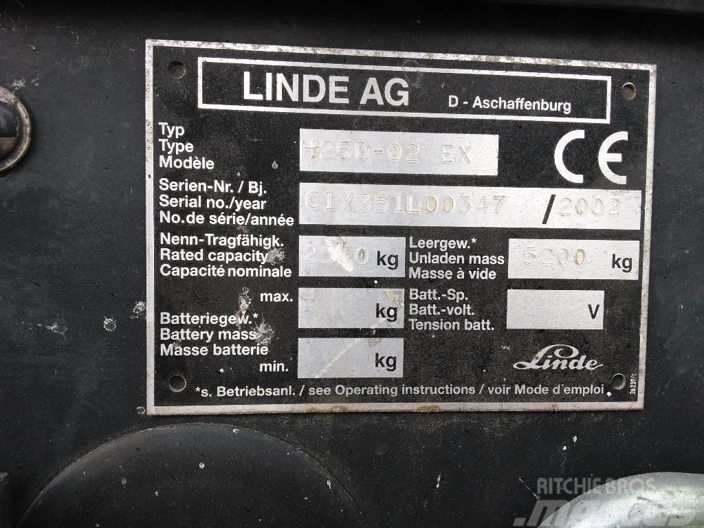 Linde H25 EX (antideflagrante) Tehnika ar dīzeļa dzinēju
