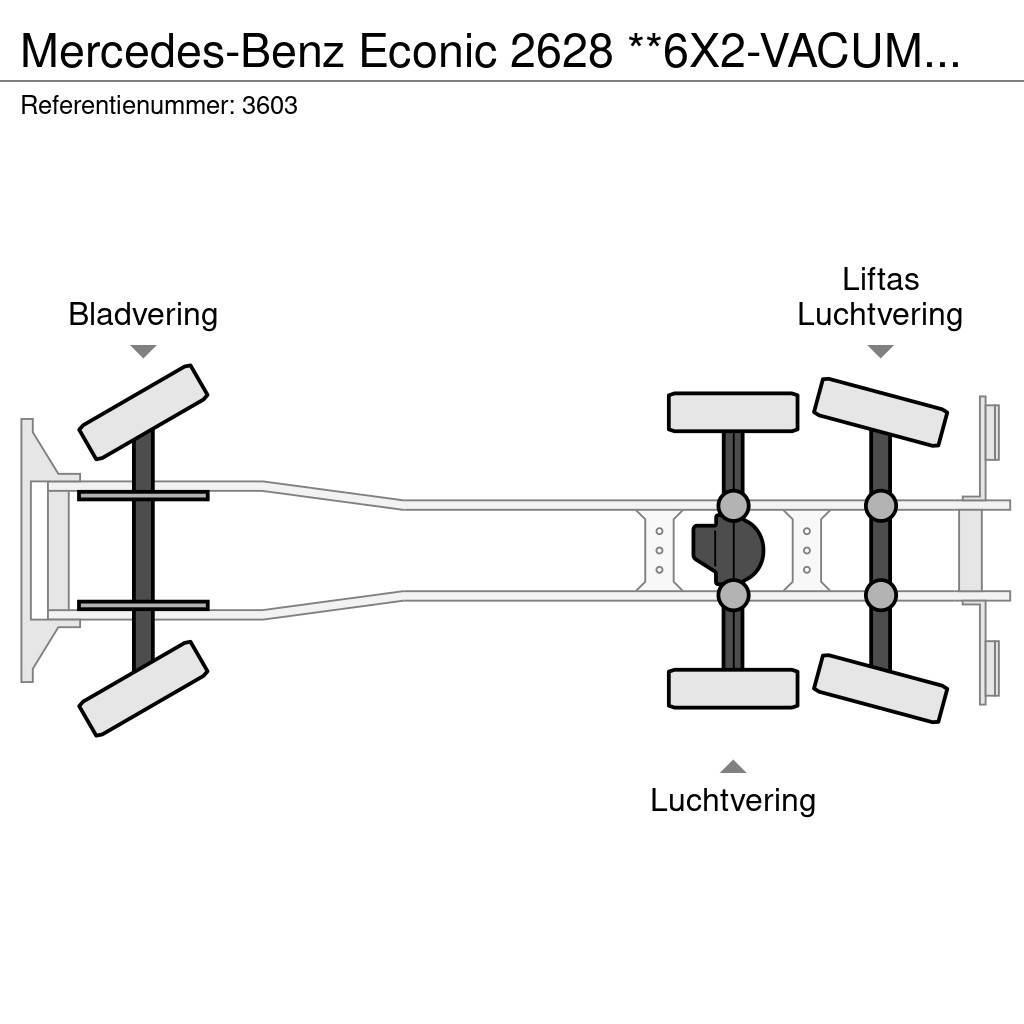 Mercedes-Benz Econic 2628 **6X2-VACUMTRUCK-HYDROCUREUR** Kombinētās vakumsūkņa mašīnas
