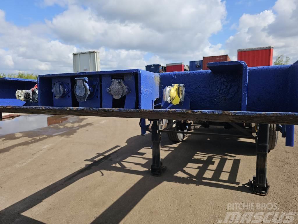 Renders 2 axle 20 ft container chassis steel springs bpw d Konteinertreileri