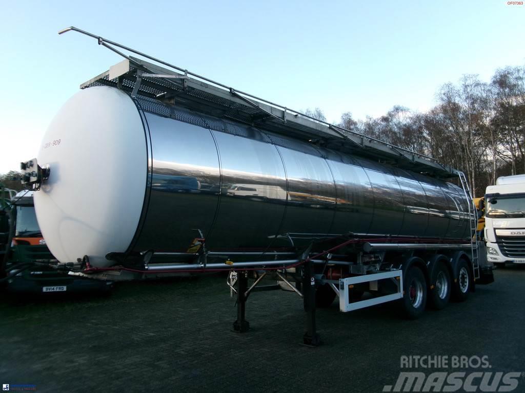 Feldbinder Chemical tank inox 33.5 m3 / 1 comp + pump Autocisternas