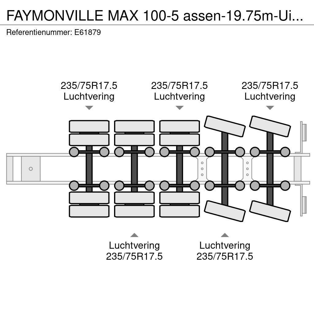 Faymonville MAX 100-5 assen-19.75m-Uitschuifbaar/extensible/ex Zemie treileri