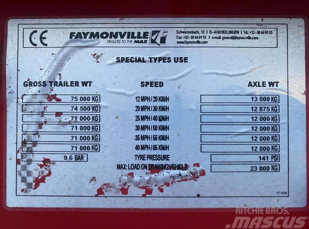 Faymonville 4 Axle Extending 75 Ton Low Loader Zemie treileri
