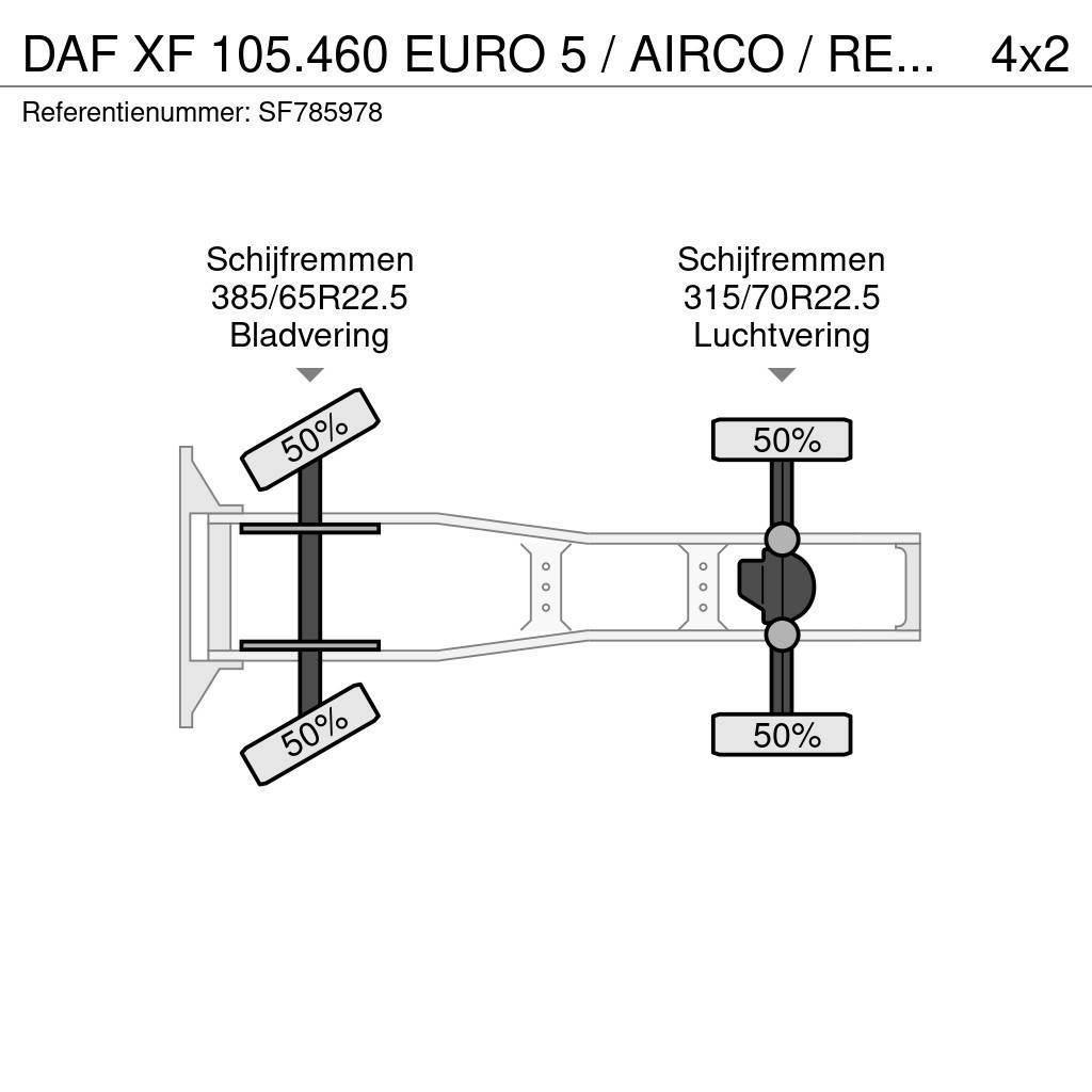 DAF XF 105.460 EURO 5 / AIRCO / RETARDER Vilcēji