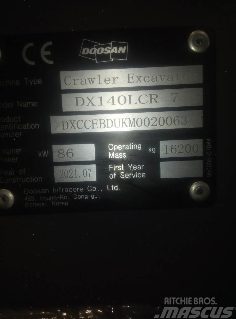 Doosan DX140LCR-7 Kāpurķēžu ekskavatori