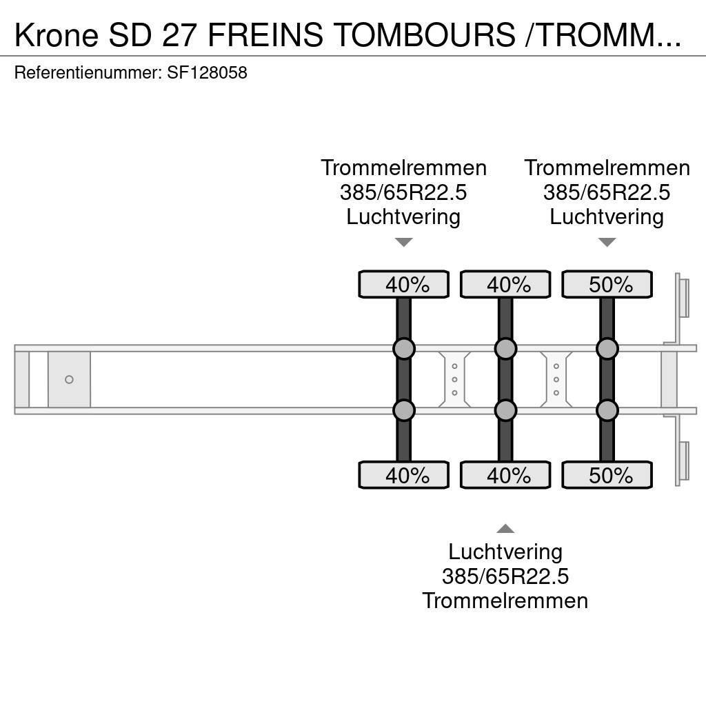 Krone SD 27 FREINS TOMBOURS /TROMMELREMMEN Tents treileri