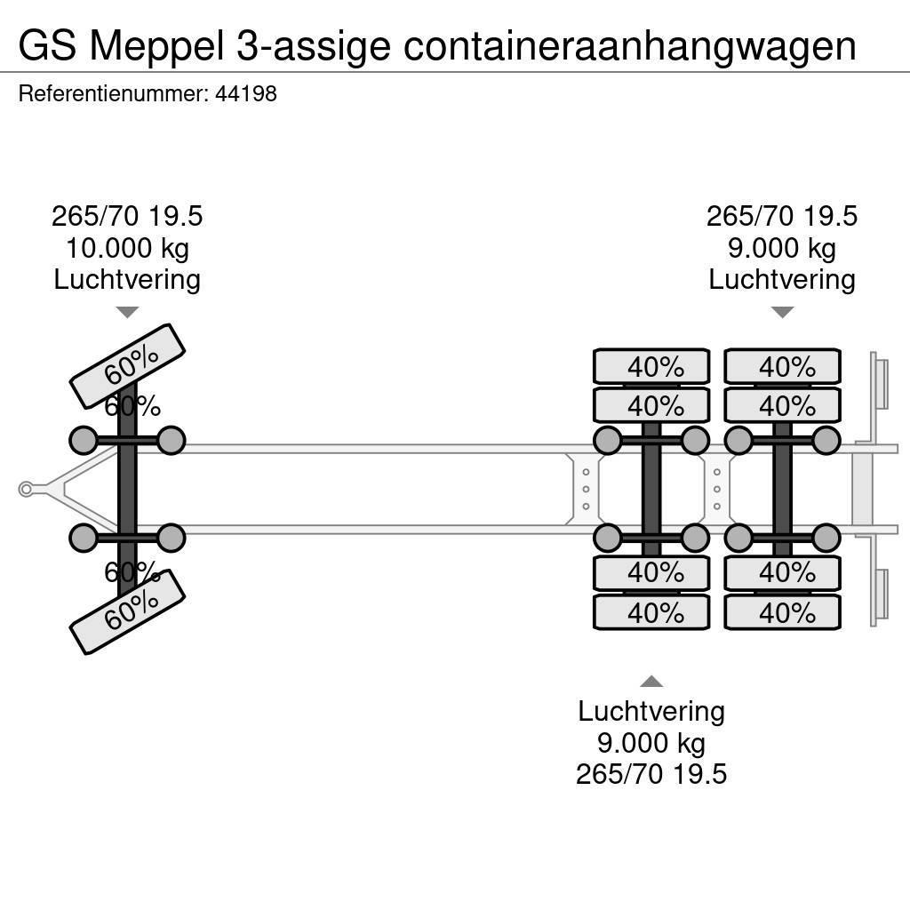 GS Meppel 3-assige containeraanhangwagen Konteineriekrāvēji