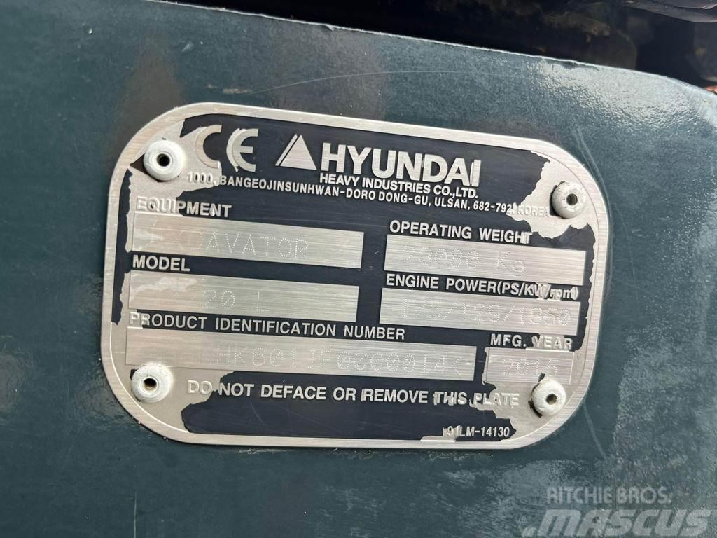 Hyundai HX 220 L ROTOTILT / AC / CENTRAL LUBRICATION / AUX Kāpurķēžu ekskavatori