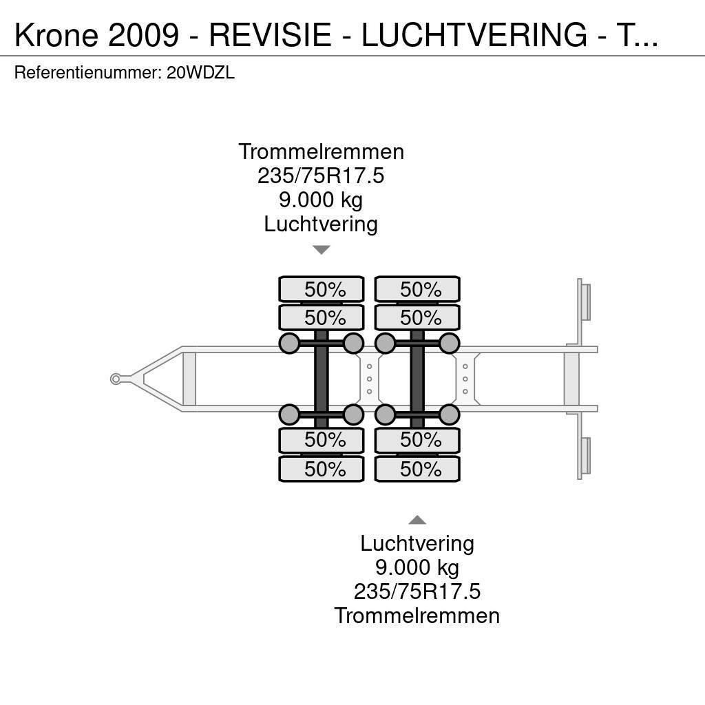 Krone 2009 - REVISIE - LUCHTVERING - TROMMELREM Auto pārvadāšanas treileri