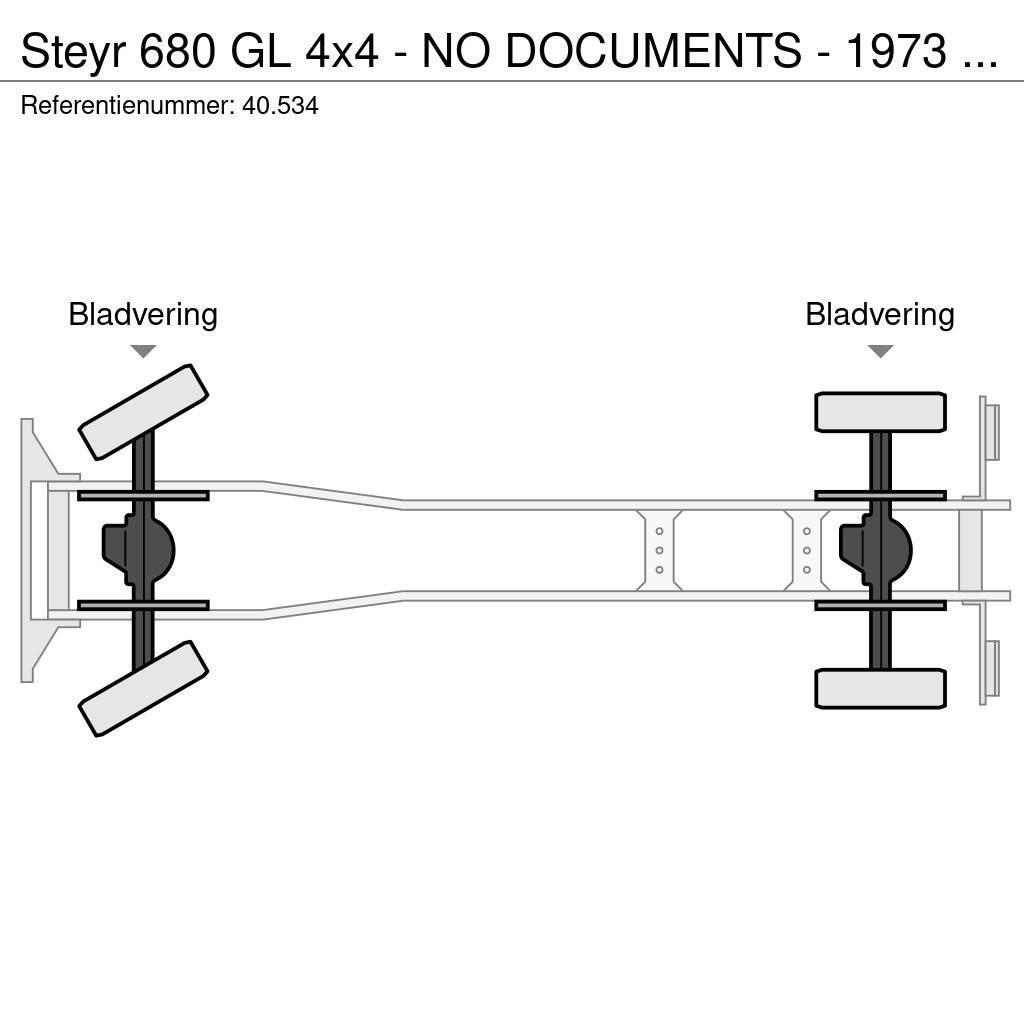 Steyr 680 GL 4x4 - NO DOCUMENTS - 1973 - 40.534 Platformas/izkraušana no sāniem