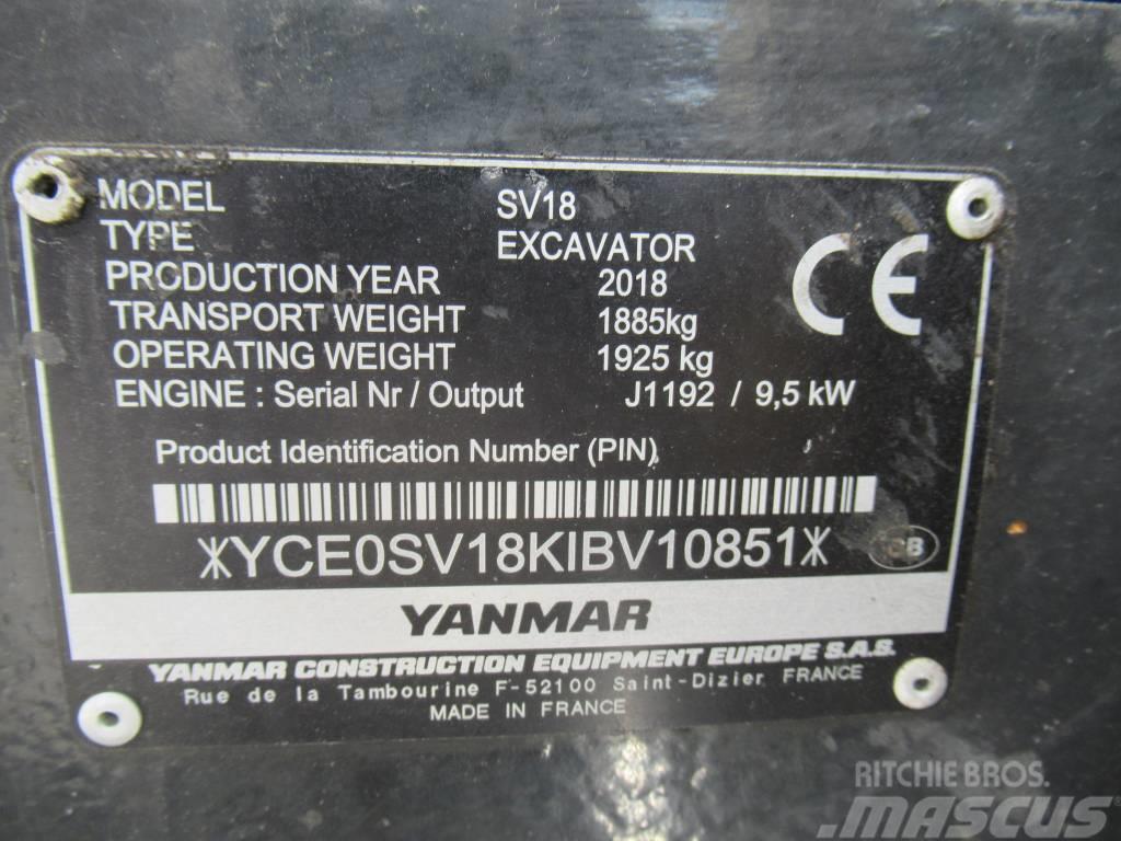 Yanmar SV 18 Mini ekskavatori < 7 t
