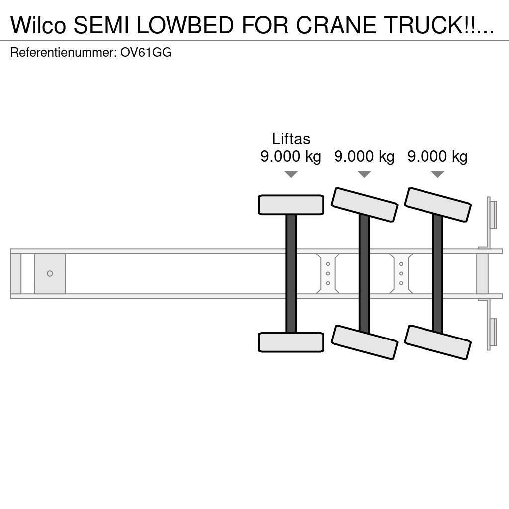 Wilco SEMI LOWBED FOR CRANE TRUCK!!2x steering axle Zemie treileri