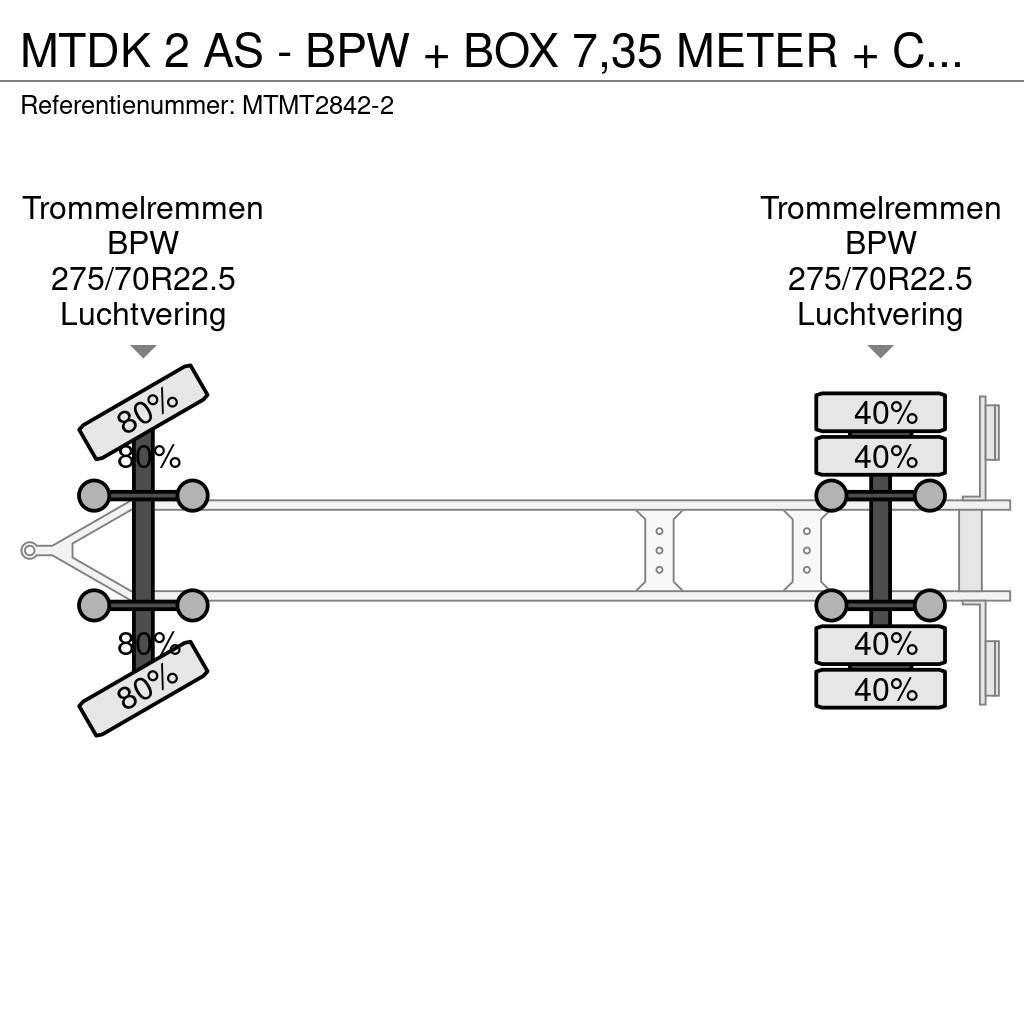  MTDK 2 AS - BPW + BOX 7,35 METER + CARGOLIFT ZEPRO Furgons