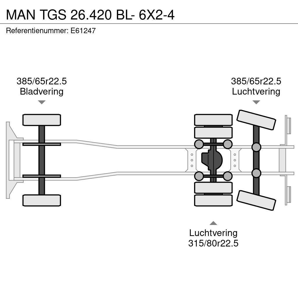MAN TGS 26.420 BL- 6X2-4 Smagās mašīnas ar konteineriem