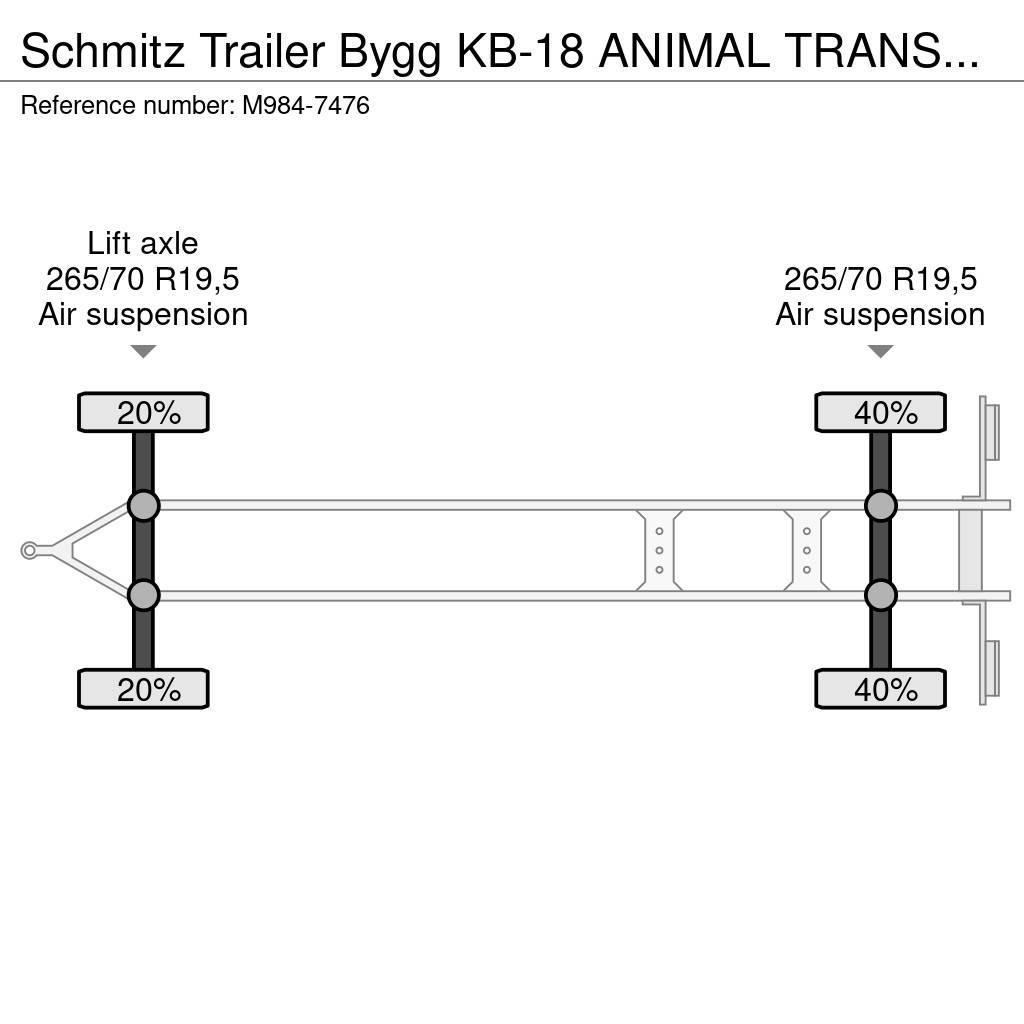 Schmitz Cargobull Trailer Bygg KB-18 ANIMAL TRANSPORT + BOX HEATING Dzīvnieku transportēšanas piekabes