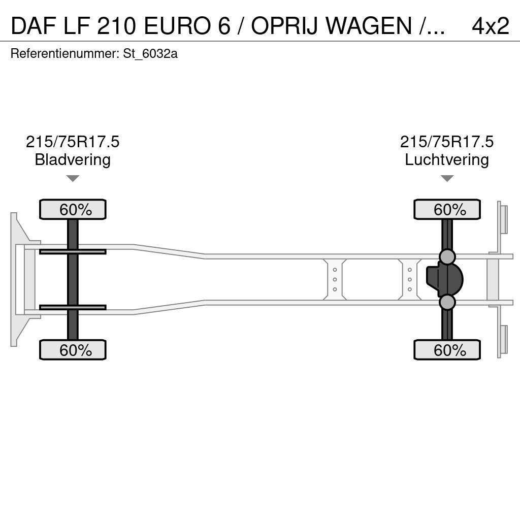 DAF LF 210 EURO 6 / OPRIJ WAGEN / MACHINE TRANSPORT Evakuatori